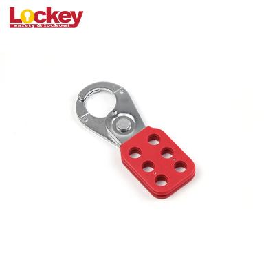 China 6 Vinyl Coated Hasp Safety Hasp Lock 10.5mm Diameter Lock Holes PA Body for sale