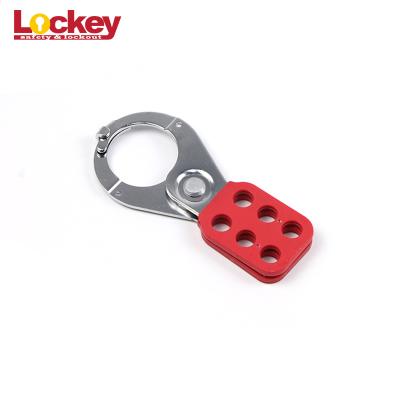 China Insulated Lockout Tagout Hasp Aluminum Steel Lockout Hasp With Hook Rust Proof for sale