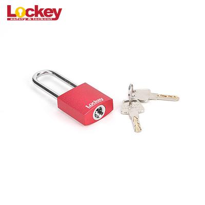 China Aluminum Red Lockout Padlocks 6mm Shackle Padlock 78mm Shackle Length for sale