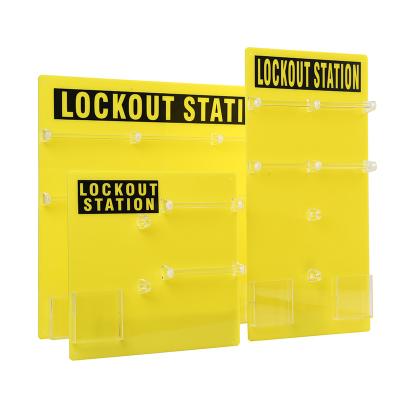 China 10- Lock Safety Lockout Station Advanced Lock Out Mini Padlock In Yellow Color for sale