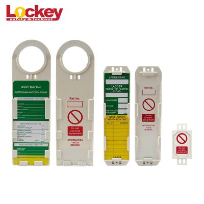 China Lockey ABS Safety Printable Nylon ABS Scaffolding Holder tag Customized for sale