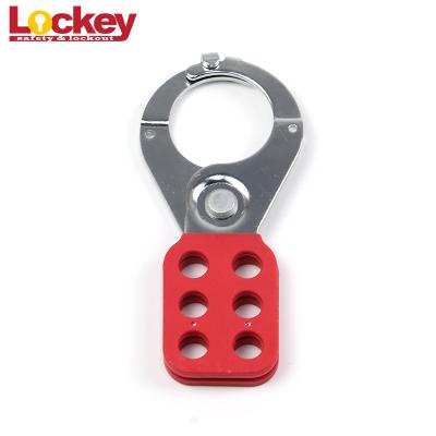 China Steel Safety Lockout Hasp , Multi Hasp Lock With Hook PA Body 6 Lock Red Loto for sale