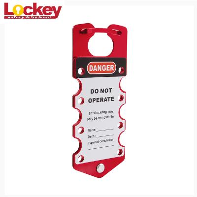 China Writable Aluminum Alloy Safety Lockout Hasp With Tamper - Proof Locking Tabs for sale