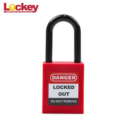 China 38mm Nylon Insulation Shackle Lockey Safety Loto Lock Lockout Tagout Padlock for sale