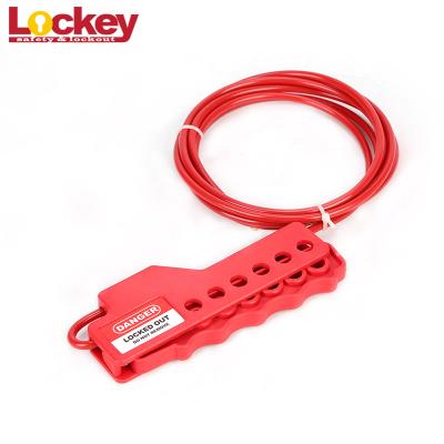 China Nylon Body Cable Lockout Device Safety Economic Loto Wire Locks With Coated for sale