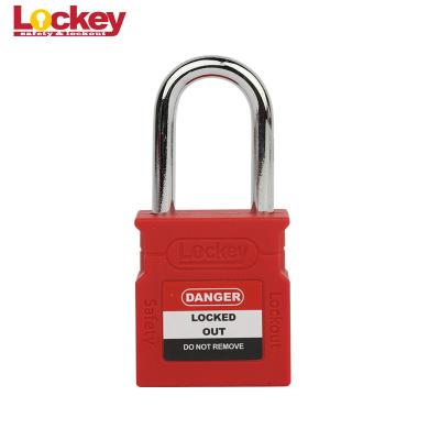 China Upgrade Wide Type Nylon Body Safety Padlock Steel Shackle Safety Loto Lock Lockout for sale