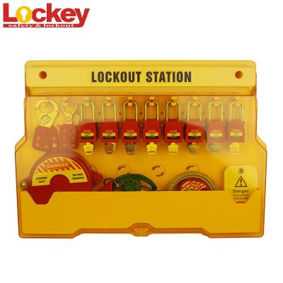 China Large Combination 20- Lock Safety Lockout Station PC Loto Padlock Station With Cover for sale