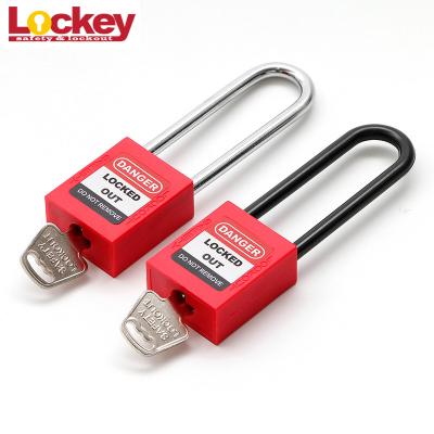 China Lockey OEM Safety Padlock Lockout 76mm Long Shackle Light Weight for sale