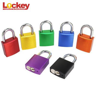 China Mini 25mm Aluminum Padlock Device Safety Outdoor Lockout Locks Keyed Alike for sale