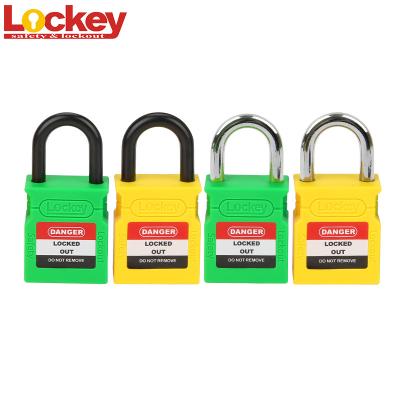 China Lockey Steel Short Shackle 25mm Safety Loto Padlock for sale