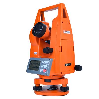 China Large Size LCD Display Gyro Electronic Theodolite N02-C Waterproof High Accuracy Laser Theodolite for sale