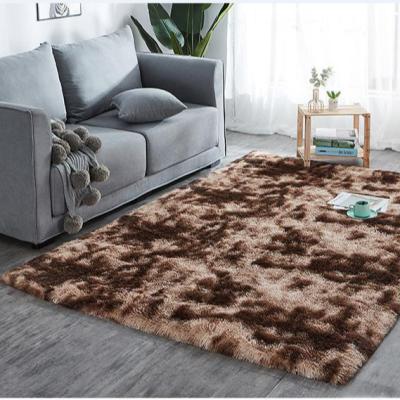 China Washable Faux Fur Tie Dye Anti Slip Stain Custom Rugs 2021 Heavy Duty Area Rug Fluffy Indoor Ultra Soft Luxury Kids Rectangle Area Rug for sale