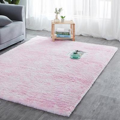 China Modern Custom Luxury Area Rug Rectangle Dining Room Blankets Sofa Living Room Fluffy Carpet Faux Fur Tie Washable Dye Blankets for sale