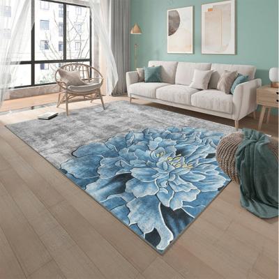 China Large Area Washable Nordic Floor Mats European Bedroom Bedside Soft Door Mats Modern Minimalist 3D Touch Printed Custom for sale