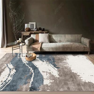 China Ink Washable Nordic Living Room Upholster Sofa Coffee Table Bedroom Full Bedside Floor Mat Factory Can Be Cut Printed Anti Skid Custom for sale