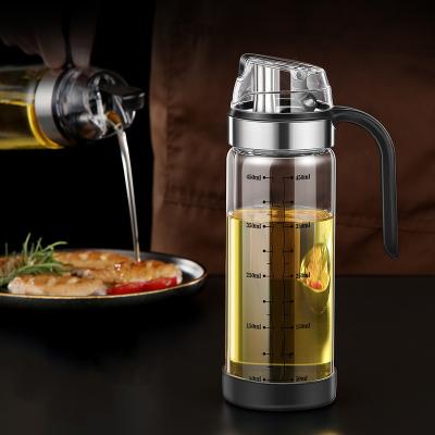 China Heat Resistant Measurable Cooking Oil Bottle Food Grade Baking Non Drip Olive Oil Dispenser Bottle Set for sale