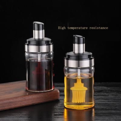 China High Temperature Resistance 2023 New Arrivals Instruments Cooking Olive Oil Dispenser Set Oil Bottle With Cooking Brush for sale