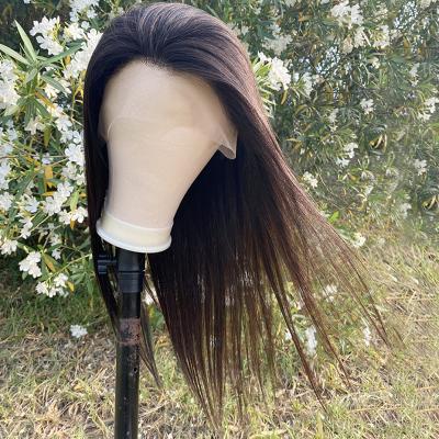 China High Quality Straight Human Hair Wigs 100% Unprocessed Virgin Bone Cuticle Aligned 360 Full Closure Hd Lace Front Wigs Seller for sale