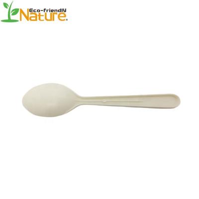 China 4 Inch Disposable Cornstarch Biodegradable Cutlery Disposable Spoon for sale