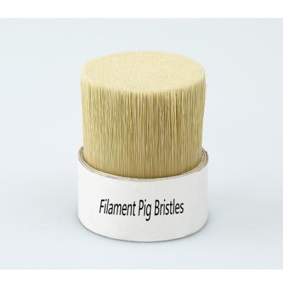 China Others White Synthetic Filament Bristle Pig Hair For Paint Brush Raw Materials for sale