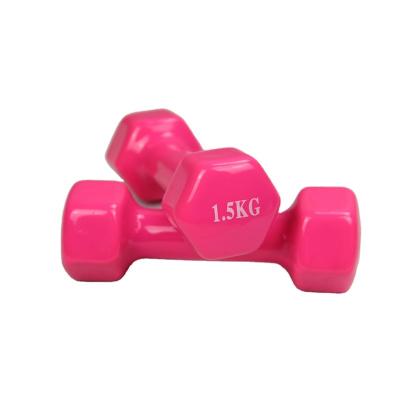 China Wholesale Colorful Vinyl Neoprene Universal Coated Weightlifting Rubber Dumbbell for sale