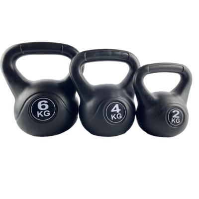 China Vinyl Coated Black Rubber Dumbbell Cast Iron Strength Competition Gym Universal Hot Selling Adjustable Kettlebell for sale