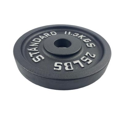 China Universal Most Popular Barbell Cast Plate Gym Cast Iron Plate Standard Anti-collision Sheet for sale