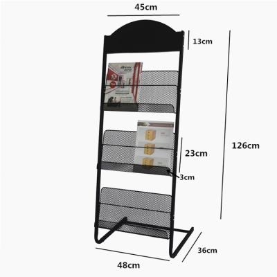 China Book Stand Convertible Into Home Commercial UK Newspaper Stand Cardboard Brochure Stand for sale