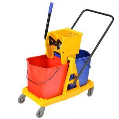 China Eco-friendly New Style Design Hotel Housekeeping Cleaning Trolley Convenient Trolley for sale