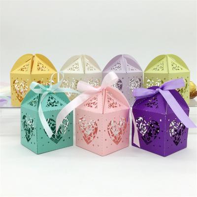 China Wholesale Recyclable Chinese New Year Wedding Favors House Shaped Gift Paper Candy Box for sale