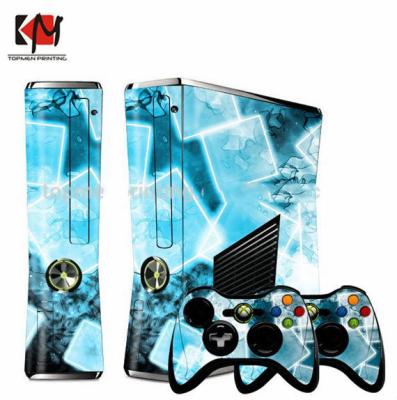 China sticker forxbox 360 controller with wood grain pattern bottom price workmanship skin sticker for xbox 360 slim console for sale