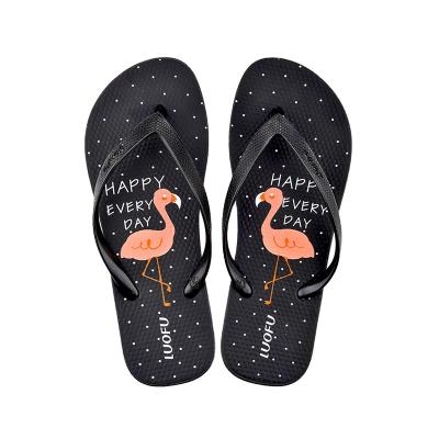 China Casual Quick Dry PVC Anti-skid Outdoor Flip Flops Slippers For Ladies Comfortable Fashion Trend Luofu PVC Sandals Flat for sale