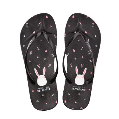 China CUSHIONING LUOFU Shoes PVC Sublimation Flip Flop Rabbit Heat Transfer Printing Slide Sandal Slipper for sale