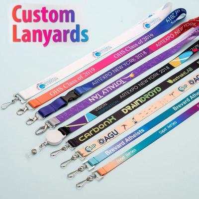 China Main Holder Chain Card Holder Customized Logo Polyester Neck ID Printing Lanyards With Custom Logo for sale