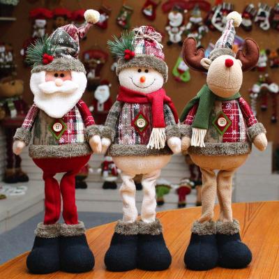 China Three Style Window Display Christmas Gift Elk Dolls Storing Christmas Ornaments For Christmas Decoration Supplies for sale