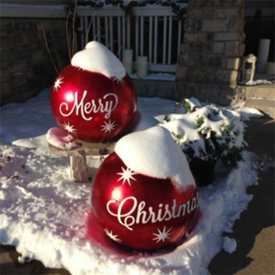 China PVC Outdoor Decoration Xmas Fun Toy Balloon Christmas Ornament Inflatable Ball for sale