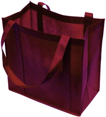 China EASY TO USE Grocery Tote Bag Burgundy Heavy Duty Gift Bags Large and Reusable Eco Friendly Shopping Bag for sale