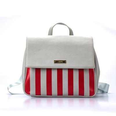 China Designer Wholesale Eco-friendly Material Sling Bag For Lady Women Stripe Printing Shoulder Handbag for sale