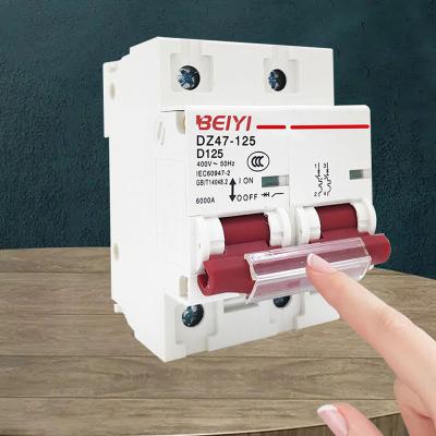 China Household free sample 35mm din rail circuit breaker since C D curve 10ka 2pole mini mcb circuit breaker 100a type for sale