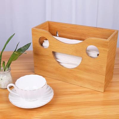 China Household Paper Towel Dispenser Multifold Hand Towel Holder Bamboo Paper Box for sale