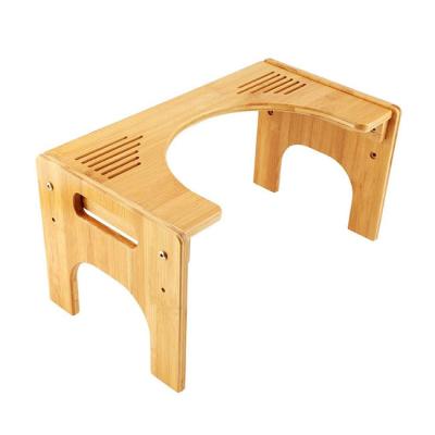 China Modern Natural Bamboo Squat Toilet Pan Stool Simplicity Bathroom Non-slip Household Items for sale