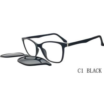 China For Reading Glass Fashion Injection TR90 Man Square New Clip On Eyewear Sunglasses for sale