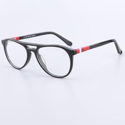 China For Hot Selling Acetate Glasses New Model Kids Optical Frames Reading Glasses Doubles Model Bridges Acetate Glasses for sale