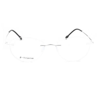 China 2020 Titanium Optical Frame Women Blue Light Blocking Frame Rimless Glasses for sale