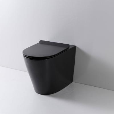 China Modern wall hung colored black toilet for sale