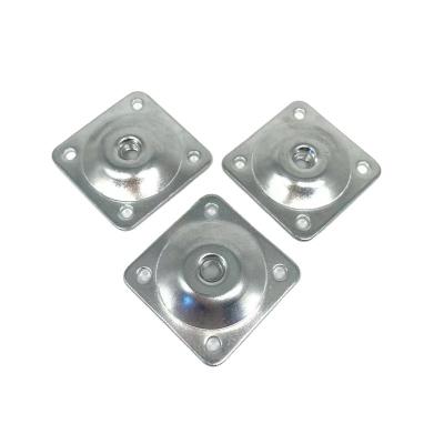 China Nordic Wholesale Wood Table Leg Style M8 Sofa Mounting Fittings Clinch Nut Top Support Plate for sale