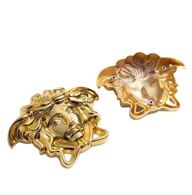 China Mid Century Modern Wholesale Gold Alloy Medusa Decorative Emblem Small For Bag And Furniture Accessories for sale