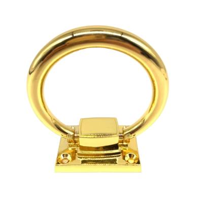 China Newest Design Wholesale Modern Luxury Gold Drop Handle Round Door Knocker For Sofa for sale