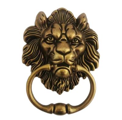 China Traditional Alloy Lion Decorative Antique Brass Door Knocker For Chairs for sale