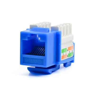 China PVC FLK Screened RJ45 Cat6 Jack Punch Down Network Cat 5e Cat 6 Keystone Jack 90Degree for sale